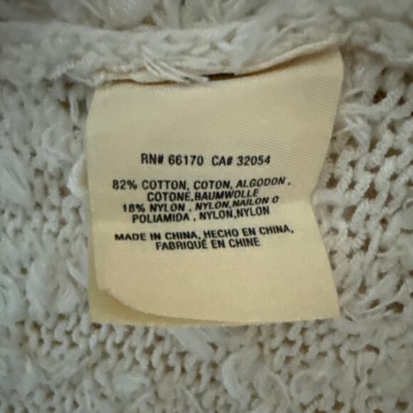 Anthropologie Akemi + Kin Bernadette Textured Knit Cardigan Cream Size Small - Picture 10 of 10